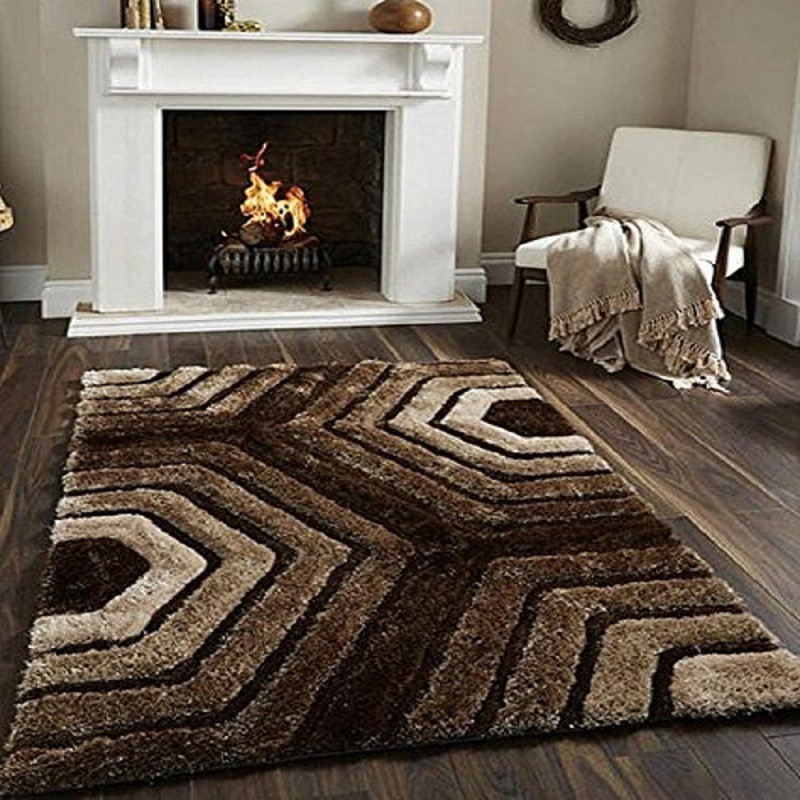 selective Brown Polyester Area Rug(91.44 cm  X 125.4 cm)