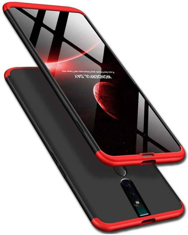onlinecart Back Cover for oppo f11 pro, oppo f11 pro cover, oppo f11 pro cover red and black(red, black, Dual Protection)