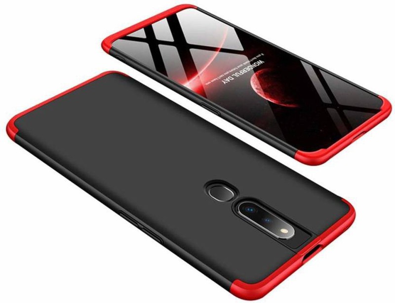 onlinecart Back Cover for oppo f11 pro, oppo f11 pro cover, oppo f11 pro cover red and black(red, black, Dual Protection)