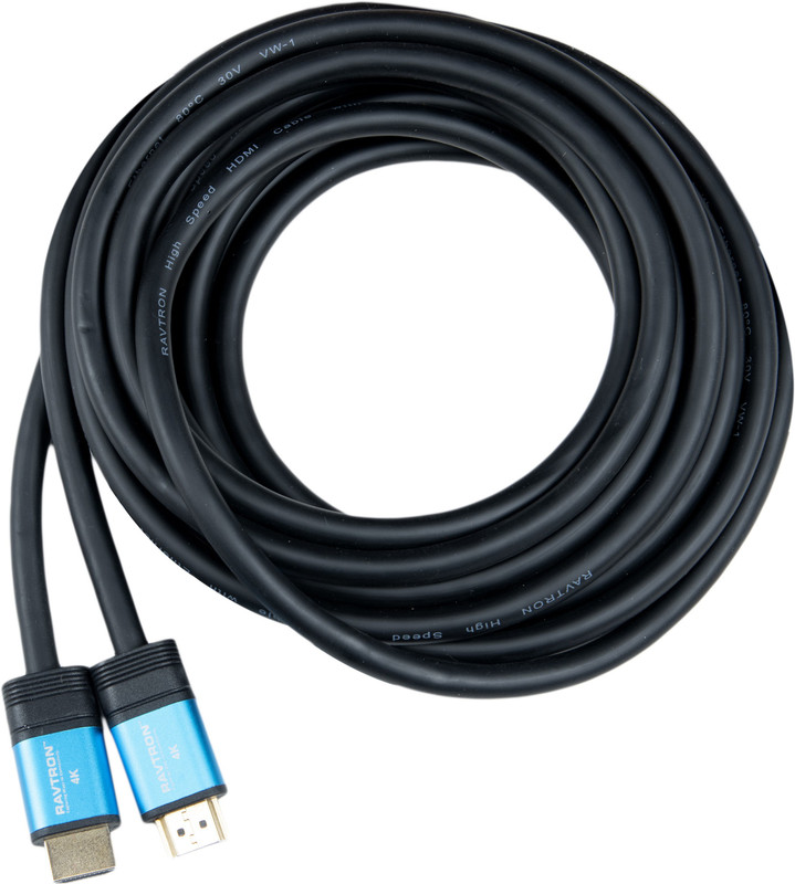 ravtron HDMI 4K CABLE 10 METERS HDMI Cable(Compatible with Projector, TV, Gaming Console, Desktop, Laptop, Black)