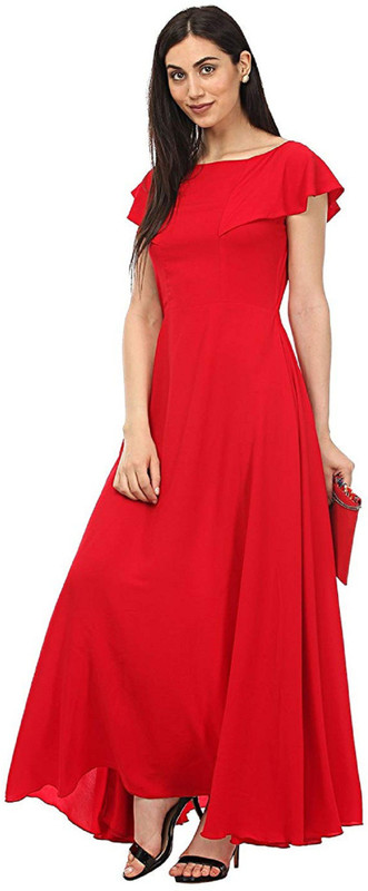 melfiza Women Maxi Red Dress