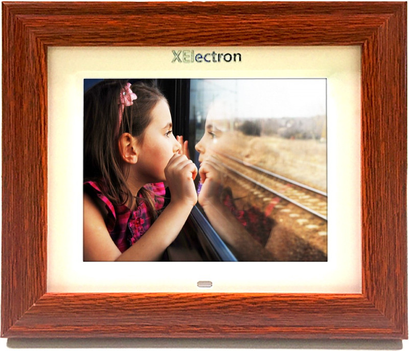 XElectron DPF805 8 inch XElectronÂ® BIS Certified Digital Photo Frame Wooden Finish(128 MB, Wooden, White)