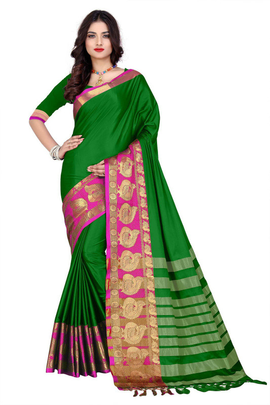 winsworld Woven Fashion Banarasi Silk Saree(Blue)
