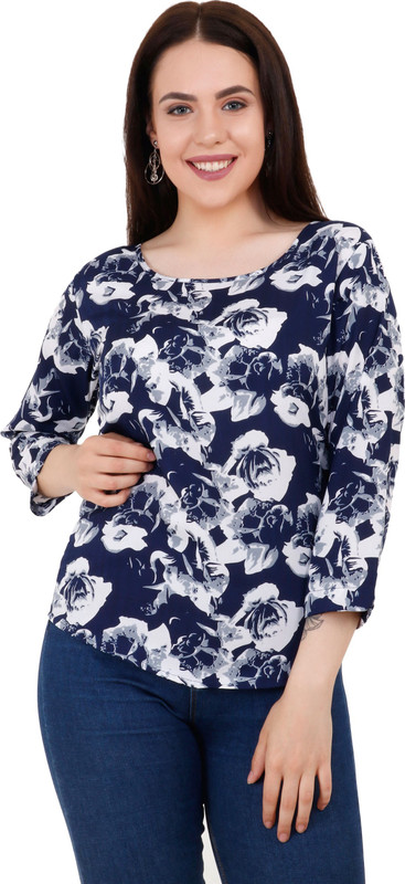 sreeya Casual 3/4 Sleeve Floral Print Women Multicolor Top