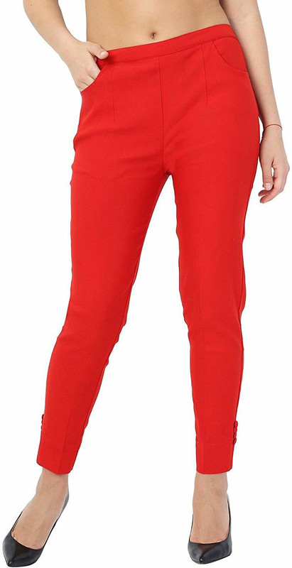 classy looks Regular Fit Women Red Trousers