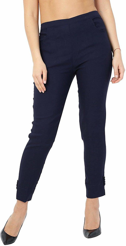 classy looks Regular Fit Women Black Trousers