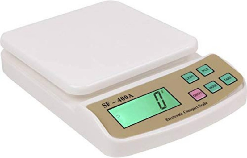 Mobone ™ Electronic Digital 10 Kg Weight Scale Lcd Kitchen Weight Scale Machine Measure for Measuring Fruits,Spice,Food,Vegetable SF400A Weighing Scale(White)