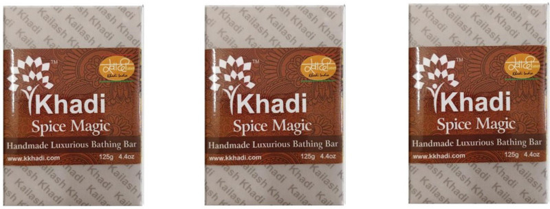kailash khadi SPICE MAGIC SOAP125g(sms)(3 x 125 g)