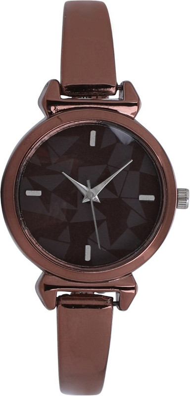 hepex watch new watch for round dial new strap watch brown strap watch for girls watch Analog Watch  - For Girls