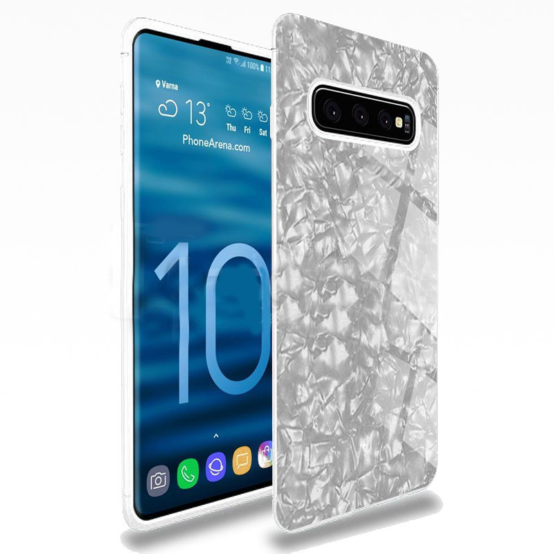 casemagnet Back Cover for Samsung Galaxy S10 Plus Marble Case(White, Hard Case)