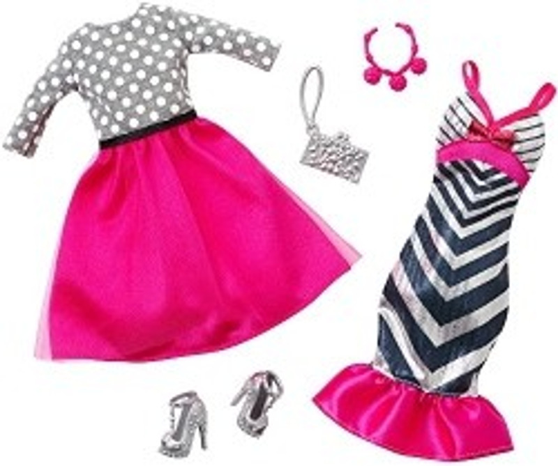 Buy Barbie Fashion Pack 2 Pack Pink Glitzy Stripes Multicolor