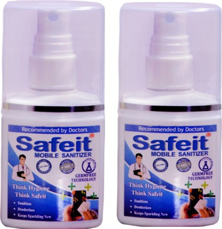 safeit Mobile Sanitizer, Mobile Cleaner, Gadgets Cleaner, LCD-LED, TV, CAMERA  Lens Cleaner(50 ml, 6 inch, Pack of 2)