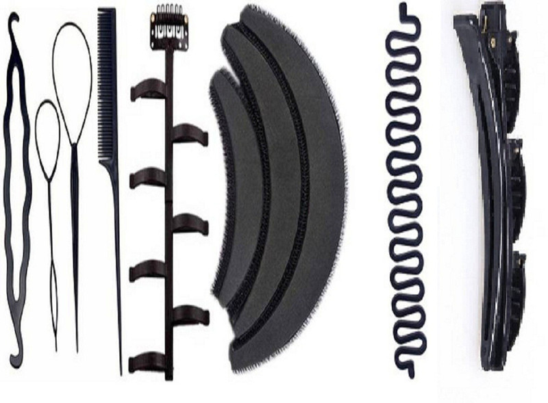 gulzar distributers hair combo for girls 10pc Hair Accessory Set(Black)
