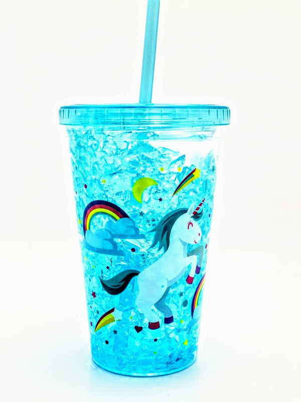 jumbura Acrylic Frosty Freezing Gel Mason Jar Ceramic, Plastic Mug(350 ml)