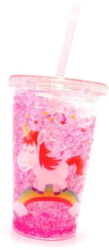 jumbura Acrylic Frosty Freezing Gel Mason Jar Ceramic, Plastic Mug(350 ml)