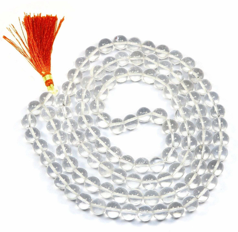 shahinpearlmart 100% ORIGINAL SPHATIK/CRYSTAL 108+1 BEADS MALA Crystal Necklace