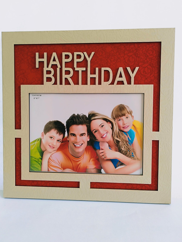 kindal Wood Photo Frame(Red, Beige, 1 Photos)