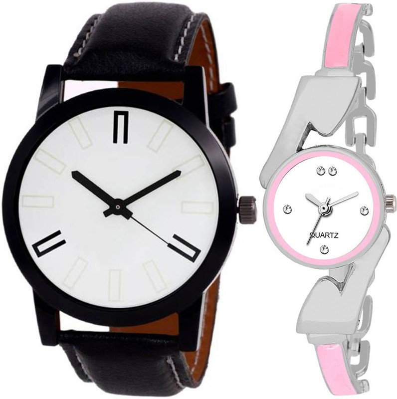 sr enterprise New Best Stylish Artistic Gifted Strap New Worldcup Pink Couple Combo Watch NW-574 Analog Watch  - For Men & Women