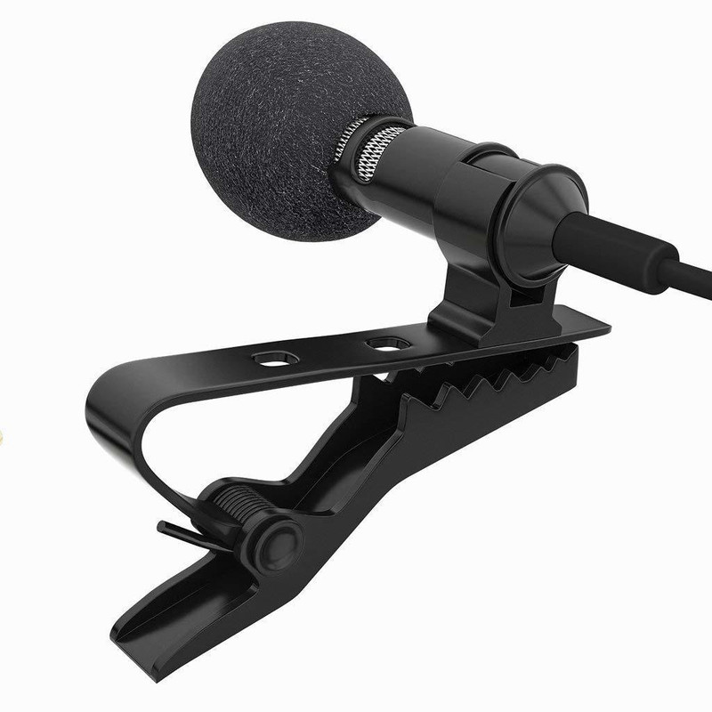 IMMUTABLE RR125 - Collar Mic 3.5mm Clip-on Mini Lapel Lavalier Microphone for Android/iOS Device Camera Microphone
