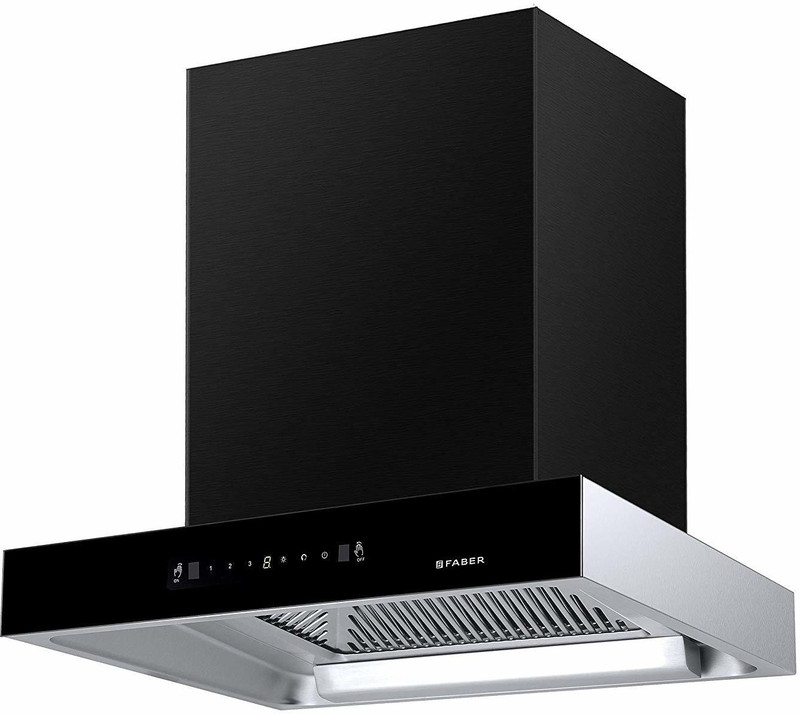 FABER Jupiter HC SC BK 60 cm, Baffle Filter, Touch & Gesture Control, 1350 m�/hr Auto Clean Wall Mounted Chimney(Black 1350 CMH) FABER Jupiter HC SC BK 60 cm, Baffle Filter, Touch & Gesture Control, 1350 m�/hr Auto Clean Wall Mounted Chimney(Black 1350 CMH)
