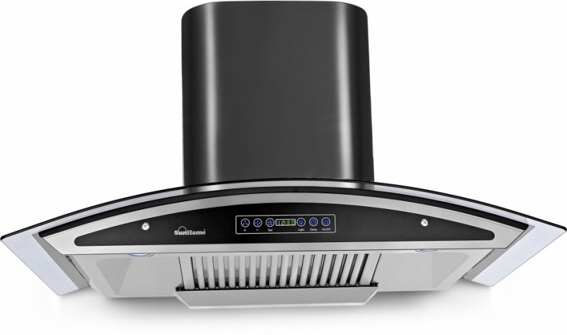 Sunflame CH 90 DX-T Auto Clean Wall Mounted Chimney(Black 1100 CMH)