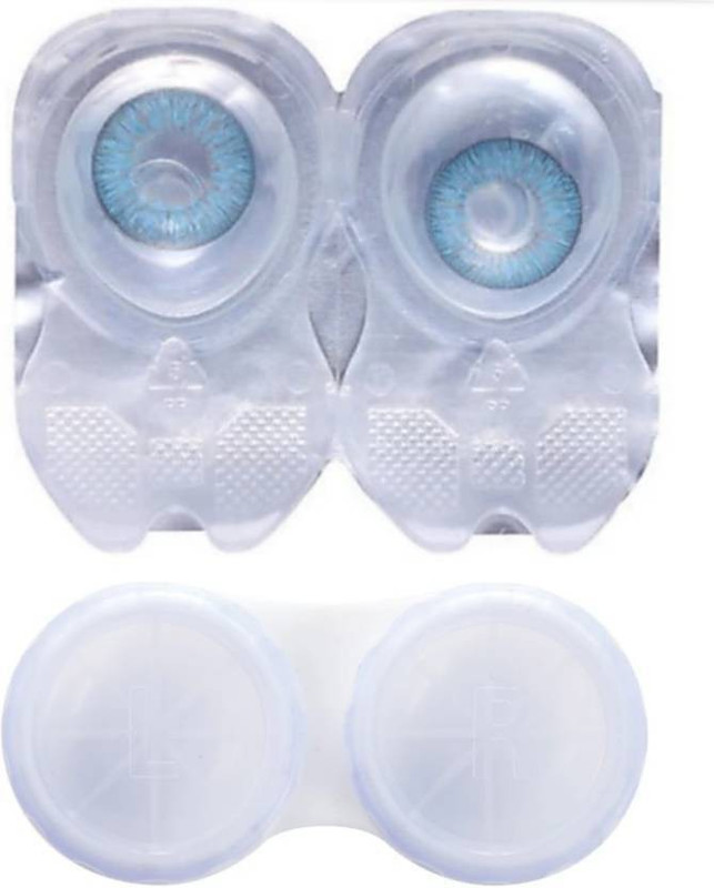 kingsunglasses 1 PAIR OF BLUE LENS 0 POWER Monthly(0, Colored Contact Lenses, Pack of 1)
