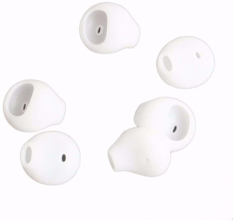 somapa Anti-Slip Silicone Replacement Ear Tips (Pack of 6, White) In The Ear Headphone Cushion(Pack of 6, White)