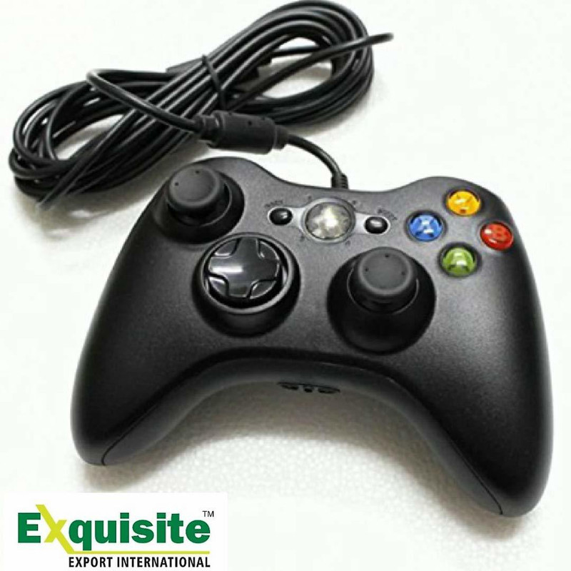 exquisite export international XBOX 360 Generic WIRED CONTROLLER  Joystick(Black, For PC)