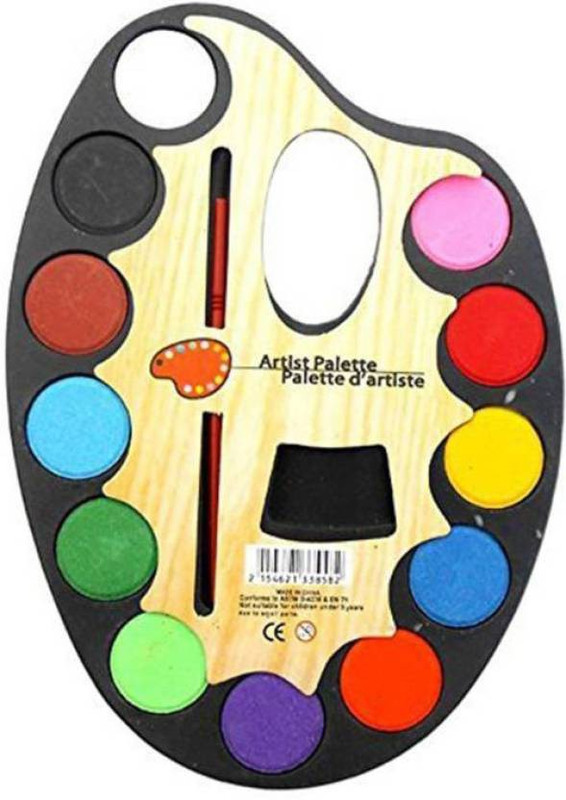 ghosh Painting Plastic 12 Paint Wells Palettes (Set of 1, Multi Colour)(Multicolor)