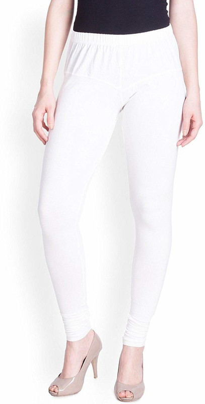 diya home Churidar  Legging(White, Solid)