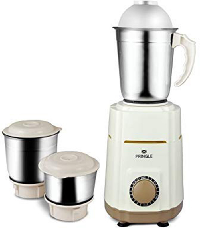 PRINGLE SSK07 500 Juicer Mixer Grinder(White, Gold, 3 Jars)