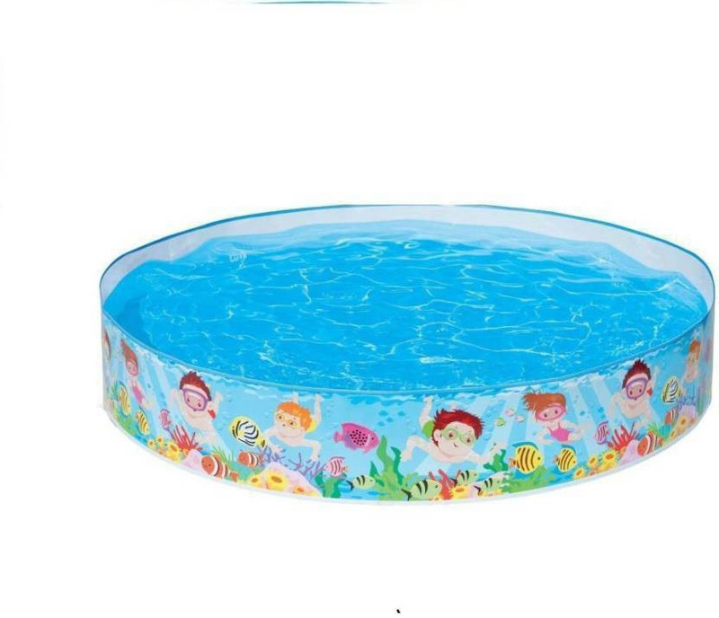 Aarohi Collections 4 Feet Kids Water Pool Bath Tub Swimming Pool Bath Toy (Multicolor) Inflatable Swimming Pool (Multicolor) Inflatable Swimming Pool(Multicolor)