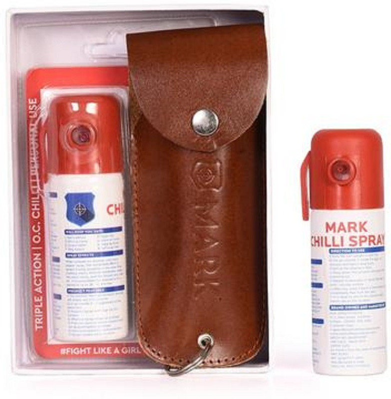mark safety products Chilli Spray with Leather Cover Pack of 2 Pepper Fogger Spray
