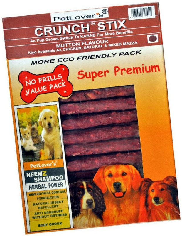 Pet Lovers CRUNCH STIX For Puppies Dog Chew Sticks, Chicken 400 Gram Mutton Dog Chew(400 g, Pack of 1)