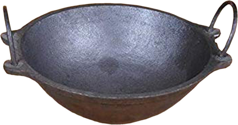 tirumalakitchenware Cast Iron Kadai(1.8kg,8.5-inch,Black) Kadhai 25 cm(Cast Iron)