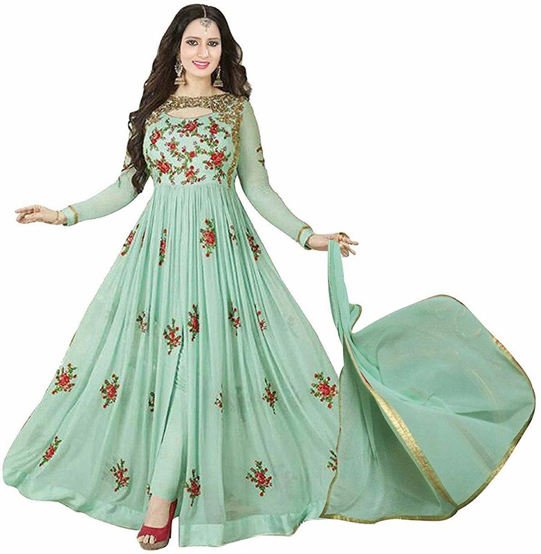 hi fi fashions Anarkali Gown(Green)
