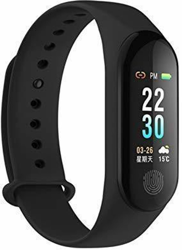 xclub Fitness Monitor Band Bracelet (Black)(Black Strap, Size : Free)