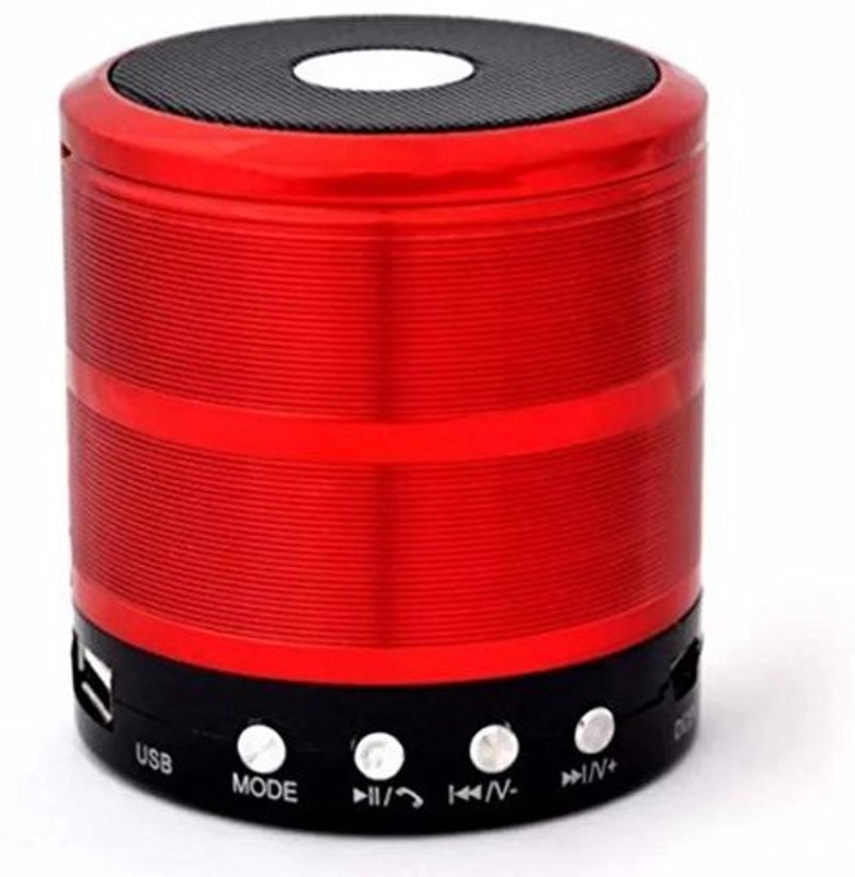 dud's WS-887 Wireless Portable Bluetooth Speaker high quality and any mobile supported CAR/LAPTOP/HOME AUDIO 5 Bluetooth Speaker 5 W Bluetooth  Speaker(Red, 2.1 Channel)