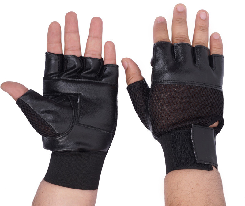 finger cut leather gloves