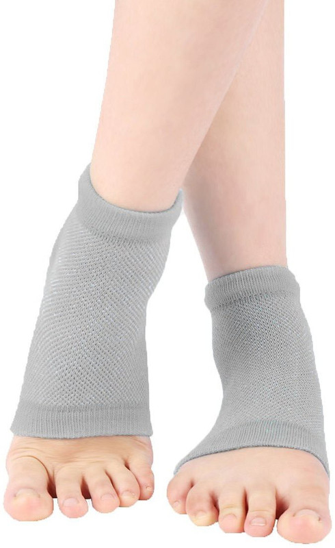 sudiksha silicon gelpad socks pack of 2 Heel Support(Grey)
