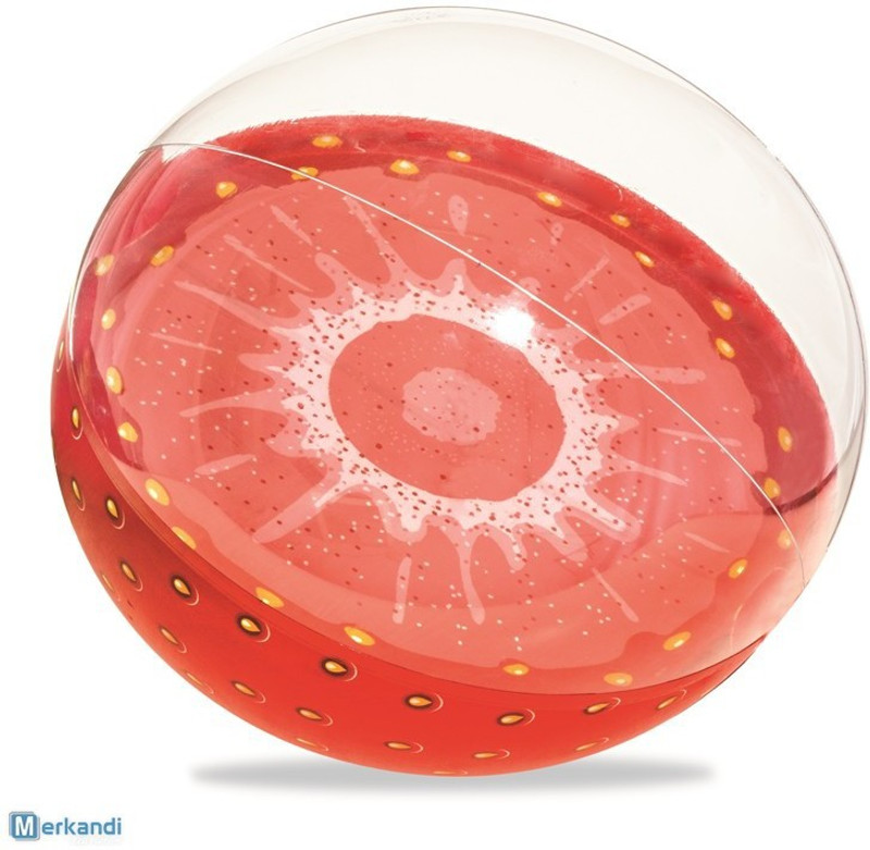 HALO NATION Strawberry Sea Ball - Strawberry Beach Ball - (46 cm) - By Bestway 31042 Swim Floatation Belt