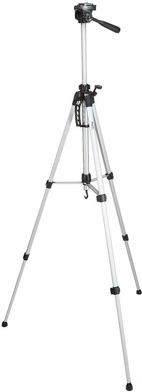 Globex Adjustable Aluminium Alloy Tripod, 360 mm -1050 mm, Tripod(Silver, Supports Up to 500 g)