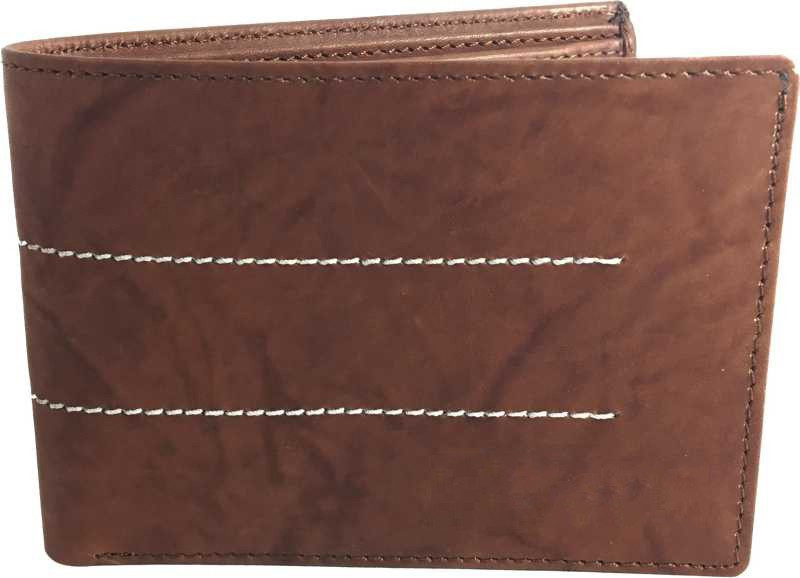 knw Boys Tan Genuine Leather Wallet(3 Card Slots)