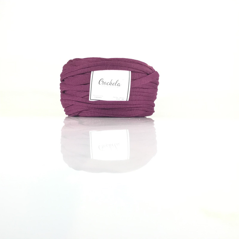 crochela Purple Cotton-Polyester T-Shirt Yarn for Crochet/Knitting