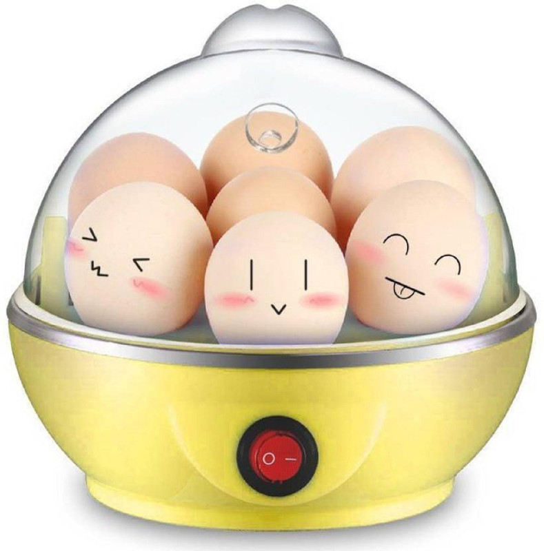 KASHUJ New Electric Egg Steamer with Measuring Cup Hard And Soft Boiled Electric Egg Poacher (Colour As Per Availability) Egg Cooker(Multicolor, 7 Eggs)