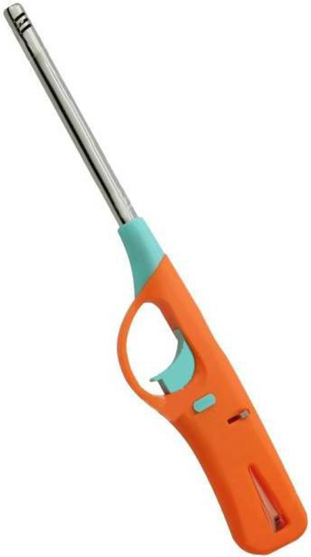 niknats Gas Lighter for Kitchen Stove with Adjustable Flame and Gas refillable (Multi Color) Plastic, Steel Gas Lighter(Multicolor, Pack of 1)