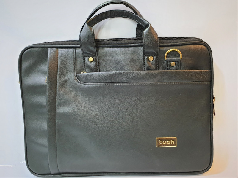 budh 15 inch Expandable Laptop Messenger Bag(Black)