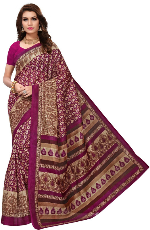 jelly impex Printed Fashion Art Silk Saree(Multicolor)