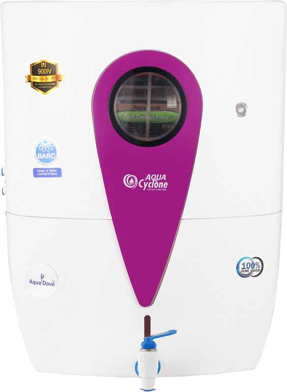 AQUA DOVE ACW Purple RO + UV + TDS + ALKALINE 12 L RO + UV + TDS Water Purifier(White)