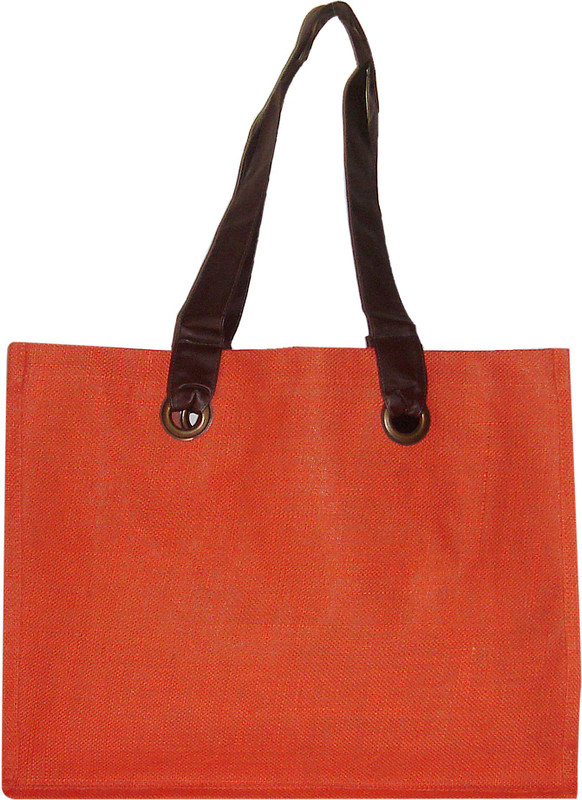 AISHIS BASKET Jute Tote | Shopper Bag | Waterproof Multipurpose Bag(Orange, 6 L)